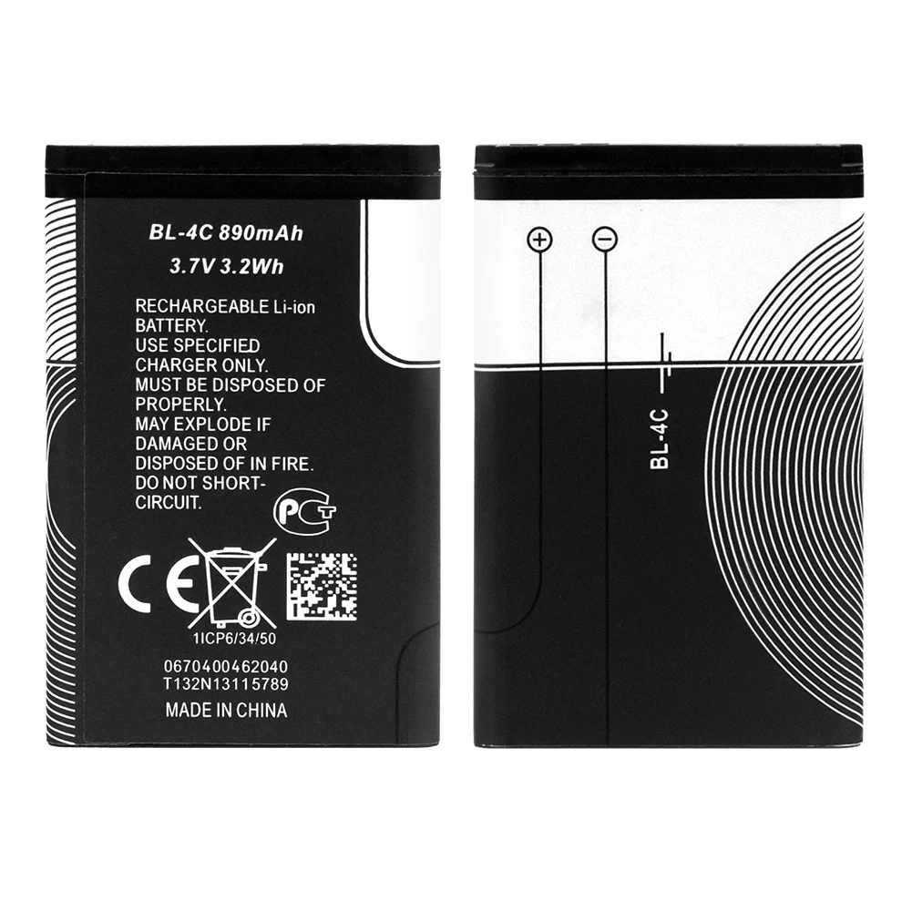 YCDC BL-4C BL 4C BL4C 890 мА/ч, литий-ионный аккумулятор Батарея запасная часть телефона для Nokia 2652 3108 6100 6170 6260 7270 6101 6102 6131