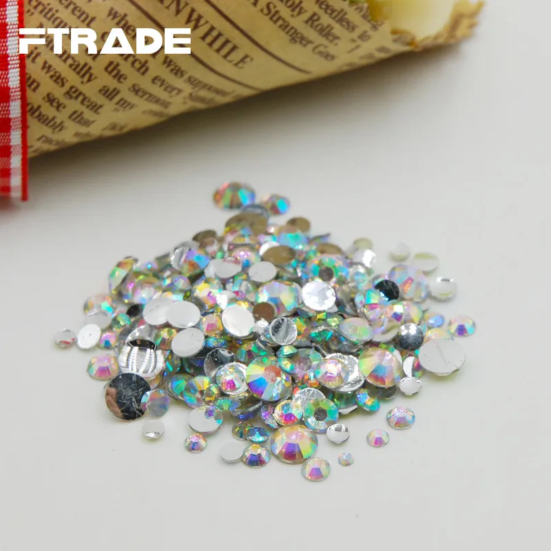 Смешанные размеры кристально чистый цвет AB без горячей фиксации украшения для