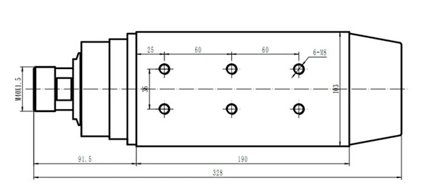 6HP 4.5KW 18000 об/мин ER32 квадратный деревообрабатывающий двигатель шпинделя