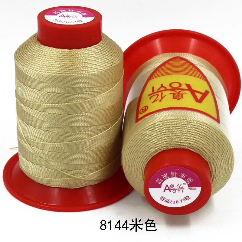 8144 Aoyi 210D/9 швейная нить для ремонта кожаных нитей 5# швейная пряжа fil полиэстер maschine stickgarn аксессуары для вязания - Цвет: 8144