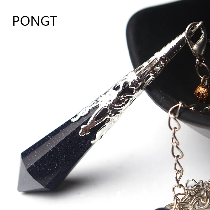 Модное ожерелье с подвеской в виде голубого песка подвески ювелирные изделия