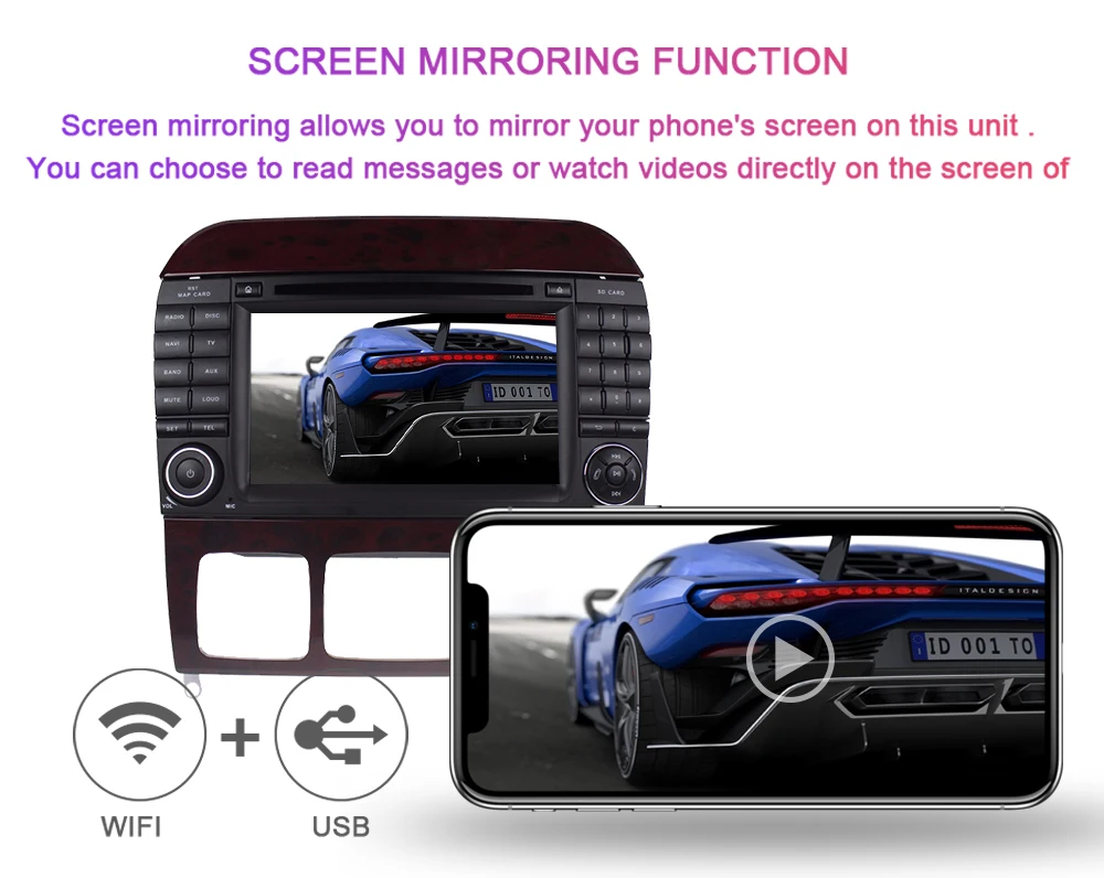 Xonrich 2 din Android 9,0 Автомобильный мультимедийный плеер gps для Mercedes Benz S-Class W220 W215 S280 S320 S350 S500 Радио DVD НАВИГАЦИЯ