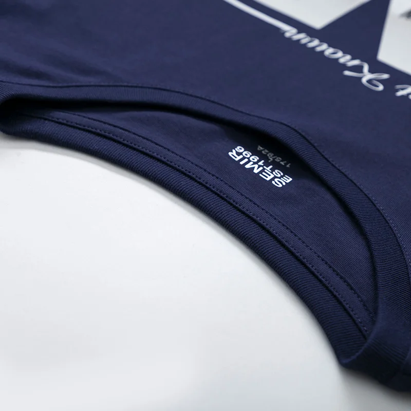 SEMIR высокое качество 2019 футболка с коротким рукавом Мужская модная брендовая