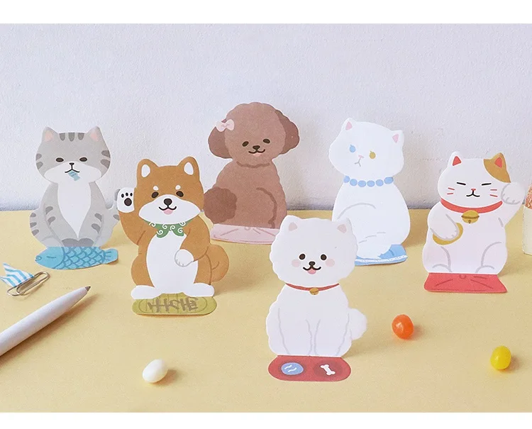32 шт./лот Симпатичные Стикеры для заметок Kawaii собака кошка дневник наклейки канцелярские аксессуары Школьные принадлежности CM119