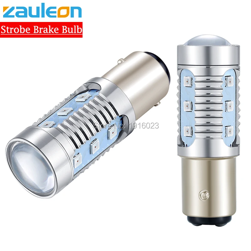 Zauleon 2 шт. S25 1157 P21/5 Вт BAY15D красный светодиод стробоскоп задний фонарь вспышка стоп