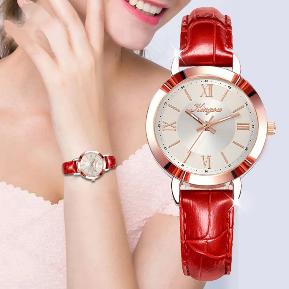 

Top Brand Fashion Watches Women Leather Quartz Watch Ladies Casual Wrist Watch relogios feminino Hour Hot Sale orologio donna N#