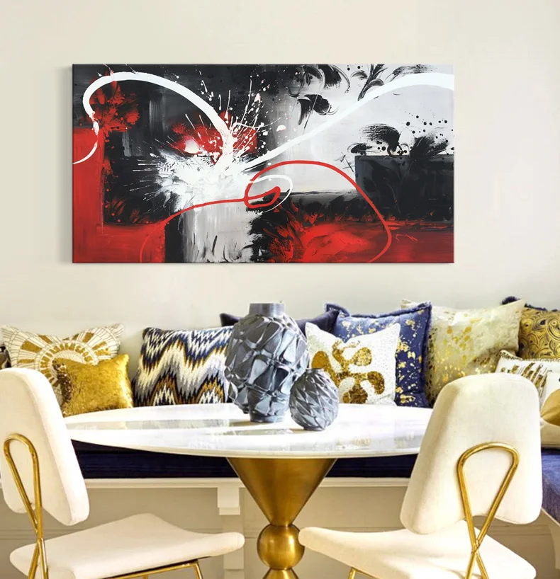 EVERFUN ART hand painted large size modern abstract oil painting contemporary canvas art for wall decor | Дом и сад