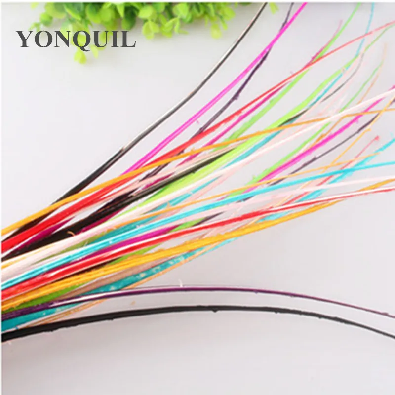 

50Pcs/Lot 35-40Cm Ostrich Feather Hard Rod Headwear Hat Accessories Ostrich Quill Spines For DIY Millinery 11 Colors Selected