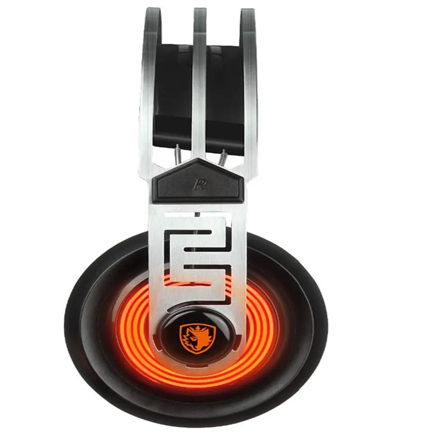 SADES A7 USB 7 1 Шум шумоподавления Игровые наушники С микрофоном Mic светодиодный для