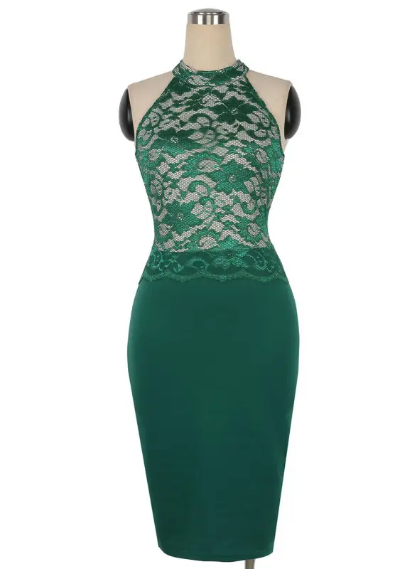 Oxiuly женское сексуальное кружевное лоскутное стрейчевое Платье-футляр без