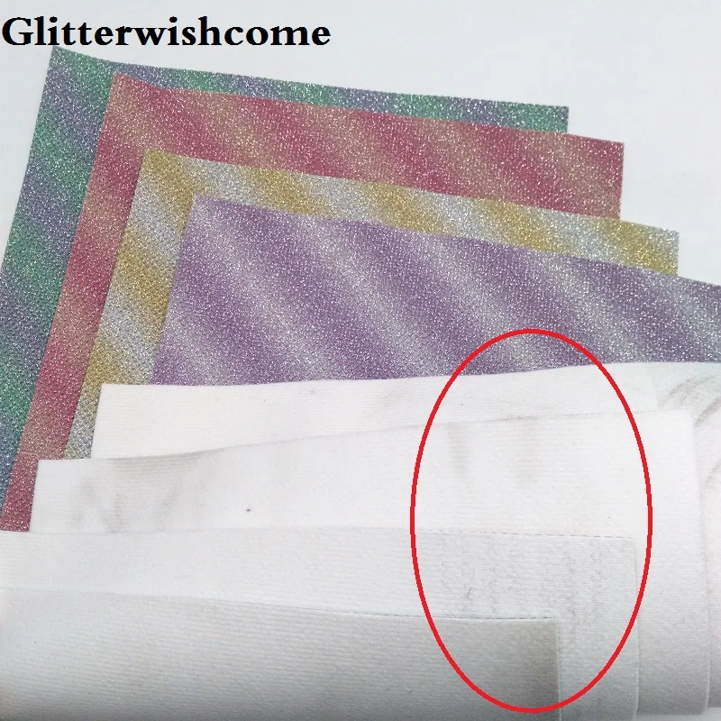 Винил Glitterwishcome размера A4 21 х29 см для бантов крупная блестящая кожаная ткань винил