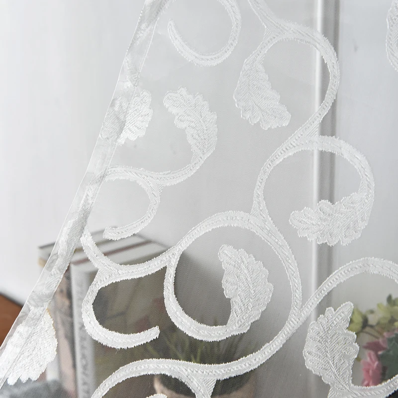 Кухонные короткие занавески прозрачные Занавески белые оконные для двери