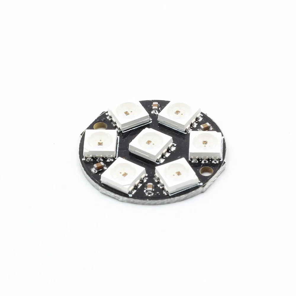 7 бит светодиодный s WS2812 5050 RGB кольцевая лампа светильник LED со встроенным драйверы