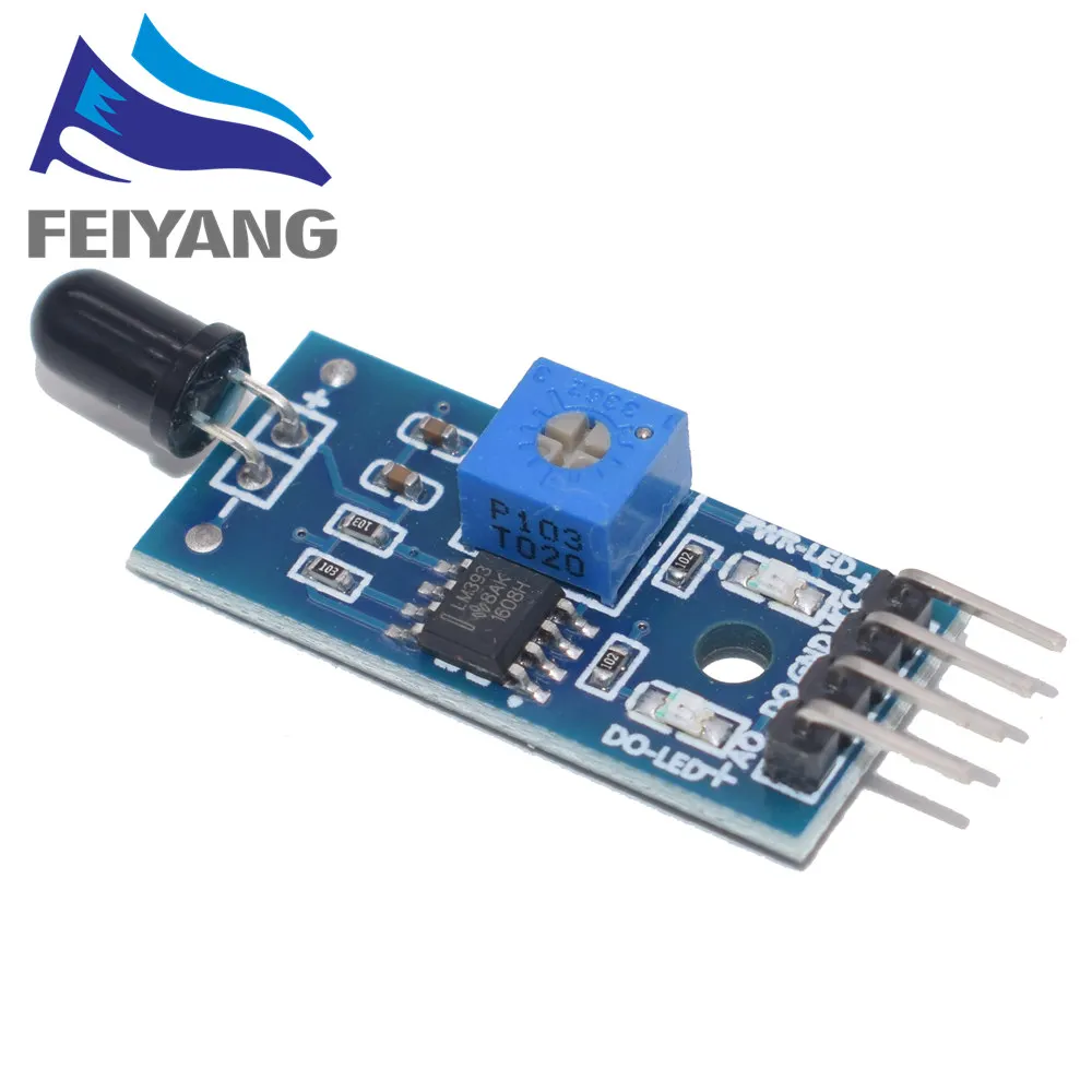 Инфракрасный 3-проводной модуль датчика обнаружения пламени ИК Детектор Smartsense