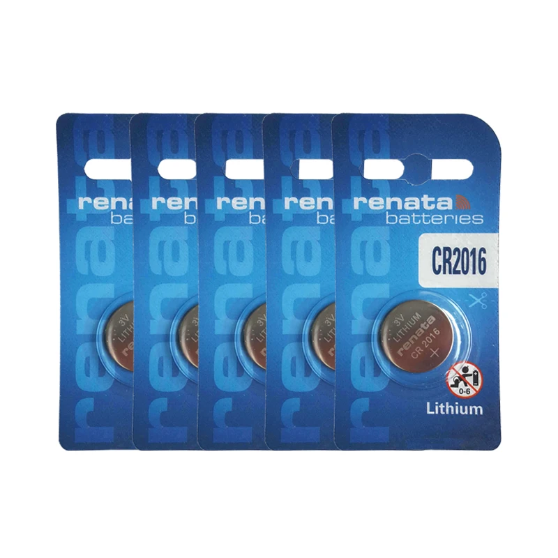 

Renata New 5pcs CR2016 3V Battery Lithium Button Batteries For Remote control Cumputer