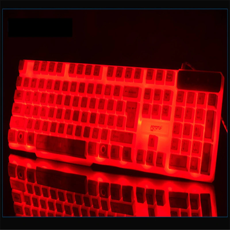 Pro USB Проводная лазерная игровая Клавиатура Эргономика 104 подсветка Клавиш с pad RGB