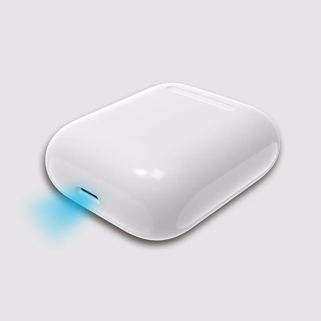 Беспроводной зарядный Чехол-приемник для Apple Airpods QI standard Airpods, беспроводной приемник, совместимый с любым беспроводным зарядным устройством