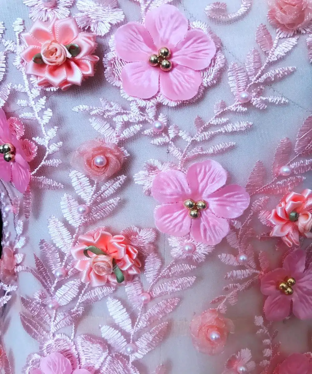 Ручная работа розовое горячее сверление стразы украшенное бисером свадебное