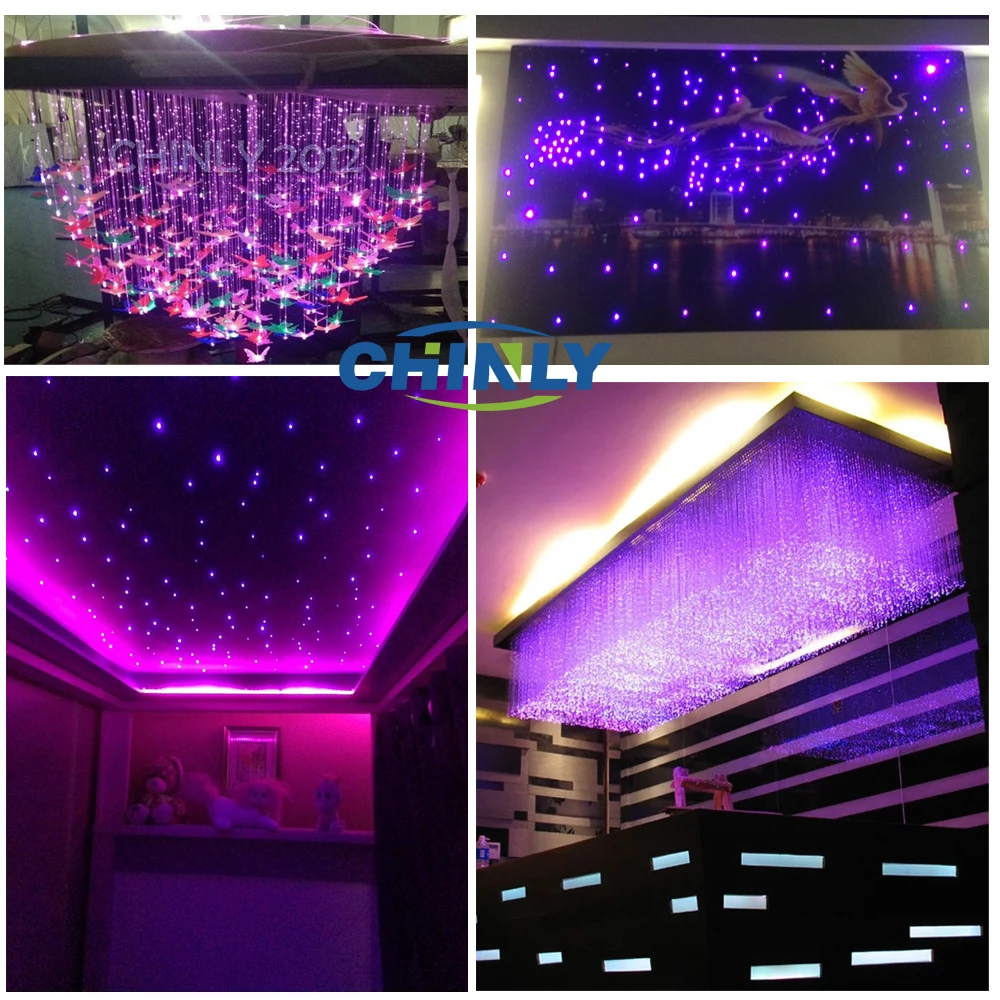 16w rgb fiber optic star light ceiling kit led lights engine rf touch control 2m 3m 4m optical fiber cable free global shipping