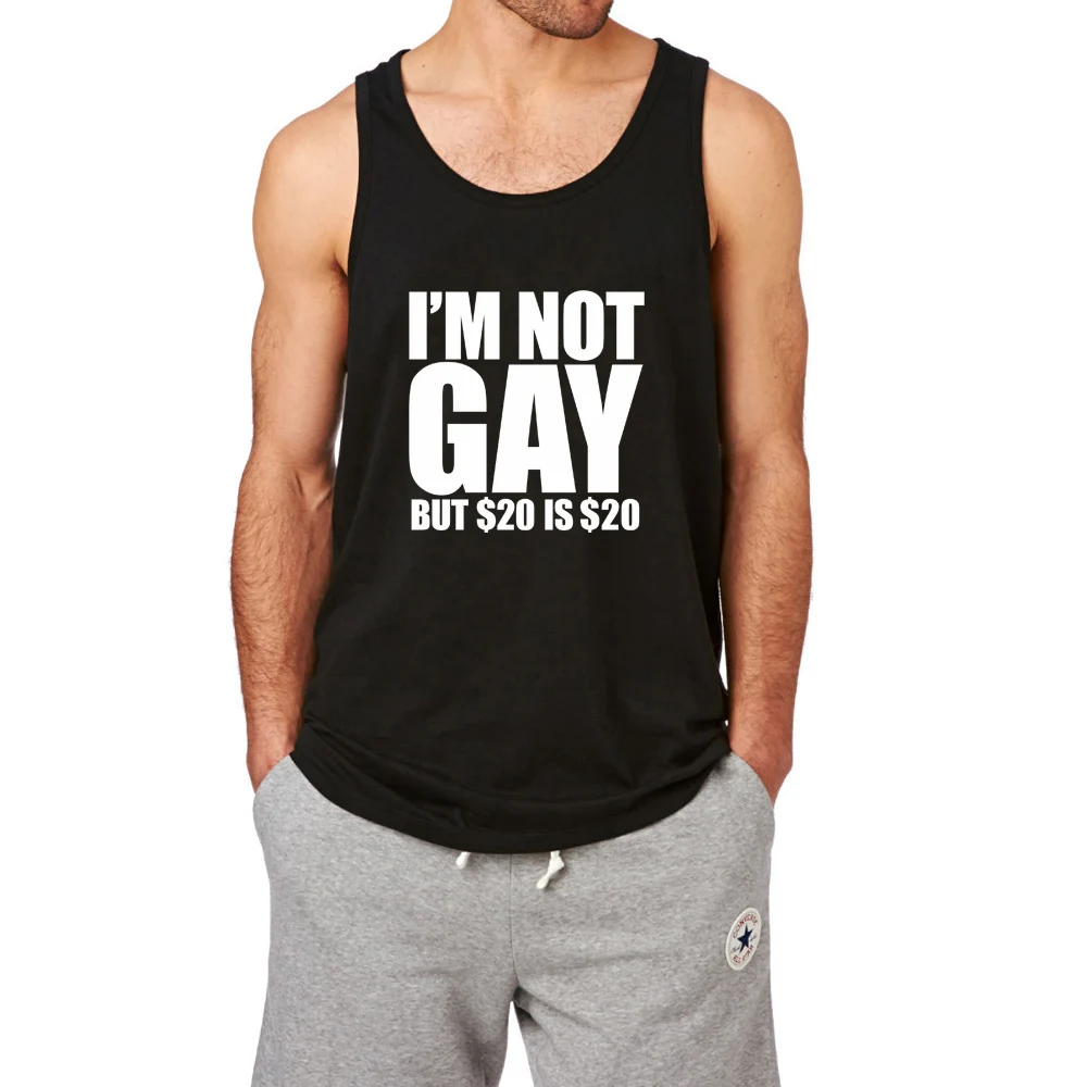 Лоо шоу я не геи но 20 баксов это тренировочная майка для мужчин|workout tank tops men|tank top