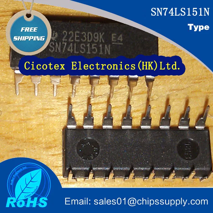 10pcs/lot SN74LS151N DIP16 SN 74LS151 N IC 8-1 DATA SELECTOR/MUX 16-DIP SN74LS151-N | Электронные компоненты и