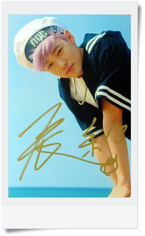 Подписанный NCT DREAM Chenle фото с автографом 6 дюймов мы молодые 4 версии K-POP 092017 - Цвет: 4