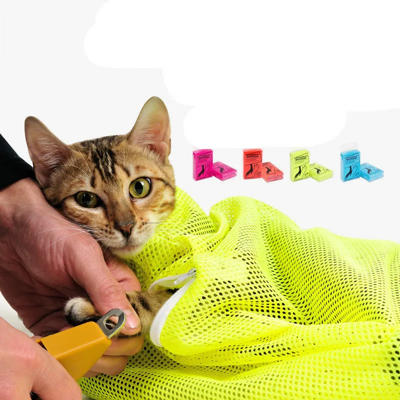 Нейлоновая сумка для груминга кошек мытья душа ногтей лекарств домашних