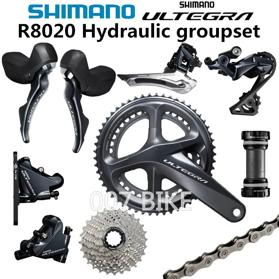 SHIMANO R8020 группа набор ULTEGRA R8020 R8000 Гидравлический дисковый тормоз переключатель дорожный велосипед R8070 переключатель 50-34T 52-36T 53-39T