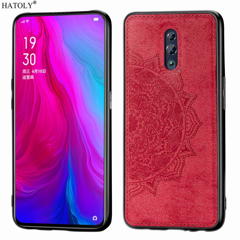 for cover oppo reno case 3d printed weave pattern phone back case for oppo reno tpu frame cloth fabric cover for oppo reno coque free global shipping