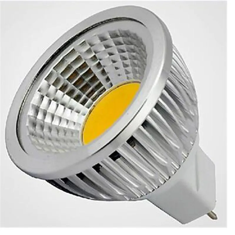 5 шт./лот MR16 COB Светодиодный прожектор 12 V 6 ваттов 9 светодиодный лампы лампа с