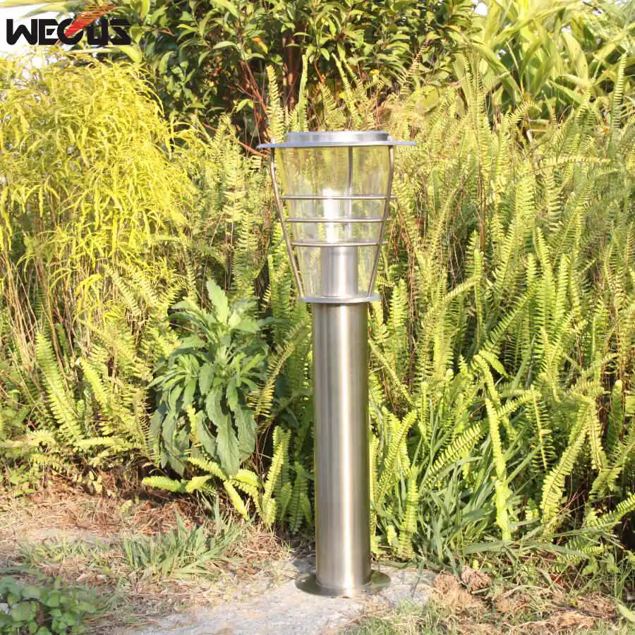 

Садовая лампа из нержавеющей стали, современный простой водонепроницаемый светильник для газона, с защитой от коррозии, освещение для виллы, сада