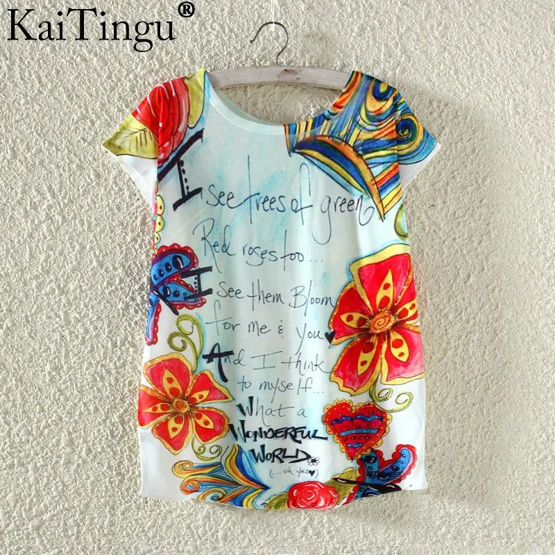 KaiTingu, новинка, футболка, летняя, Harajuku, Kawaii, милая, рыба, животное, панда, принт, футболка, короткий рукав, футболка, женские топы, M, L, XL, размер