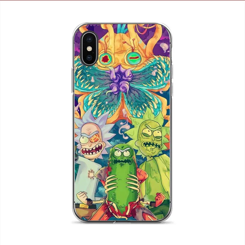 IMIDO family Love Рик и Морти funda мягкий пластиковый чехол для Apple iPhone X 6 6plus 6s 5 5S 7 8plus xr xs xsmax чехол