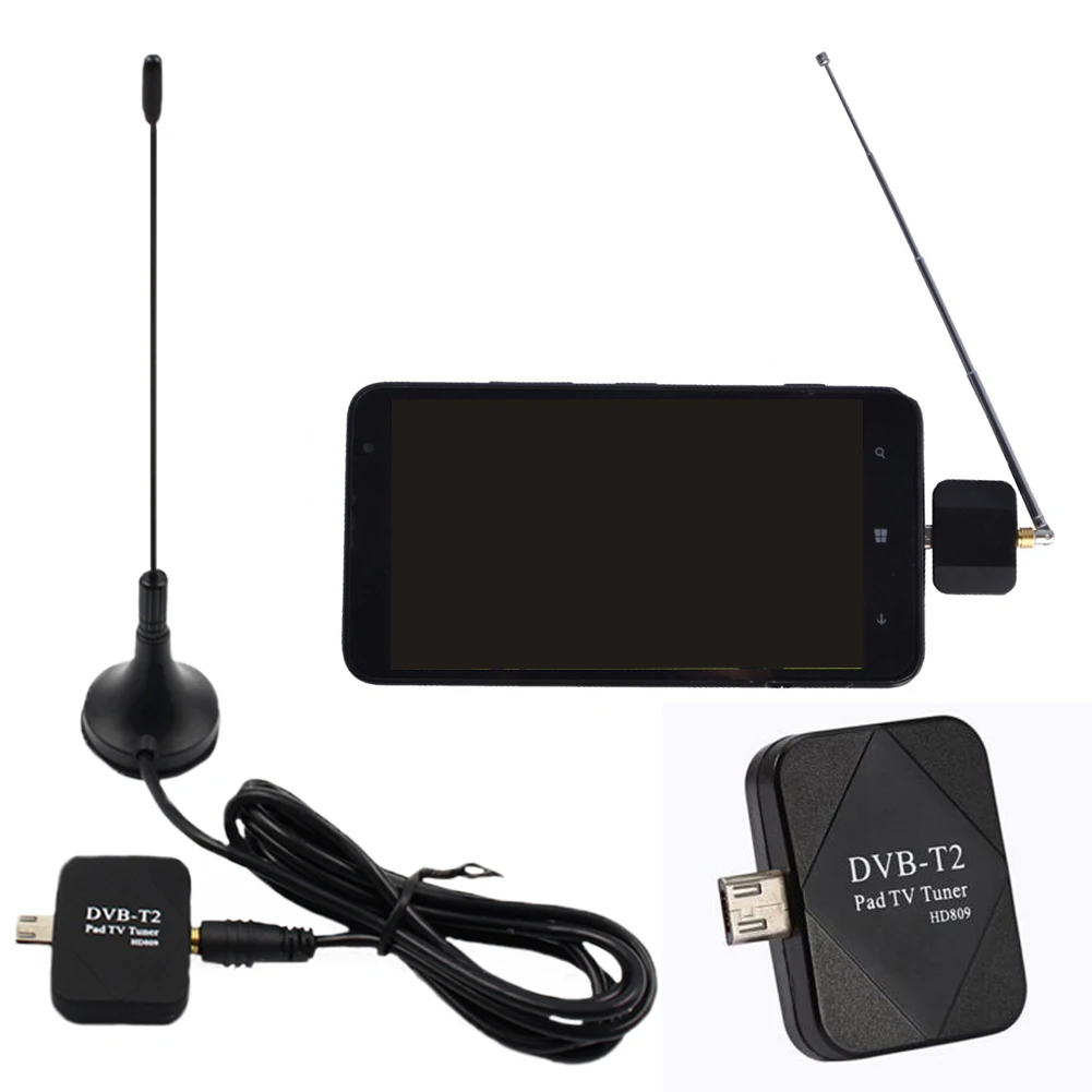 HD DVB-T2 DVB-T микро Настройщик USB приемник + антенна ТВ тюнер мини цифровой для Android