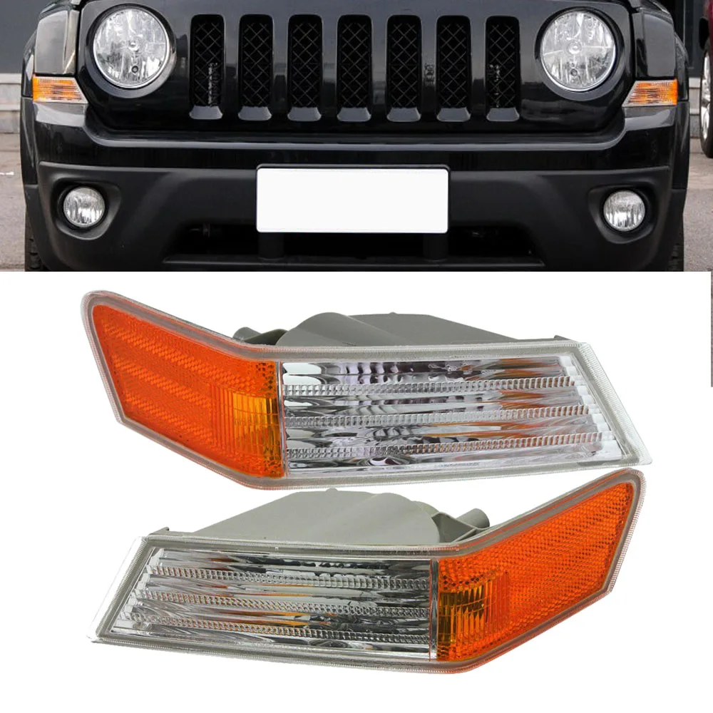 Пара Для Jeep Патриот 2007- ходовой сигнал поворота автоматический сигнал правый левый угловой светильник без лампы 68004181AC 68004180AC