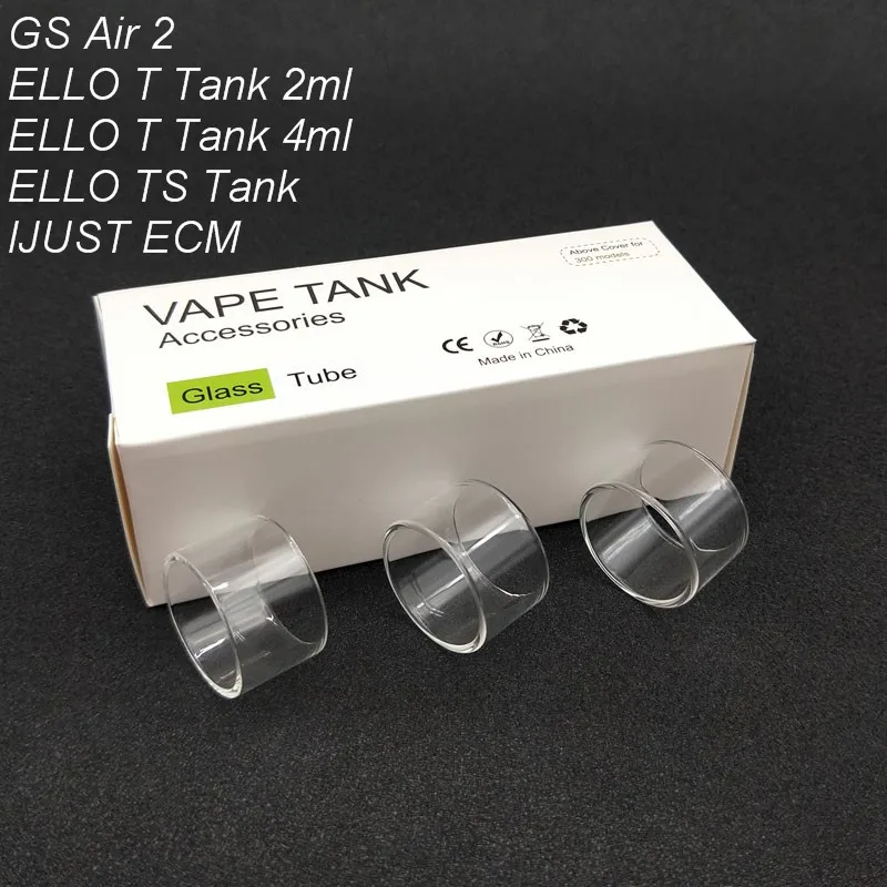 3 шт. сменная стеклянная трубка для Eleaf GS Air 2/ELLO T Tank 2 мл/ELLO TANK 4 TS Tank/IJUST ECM