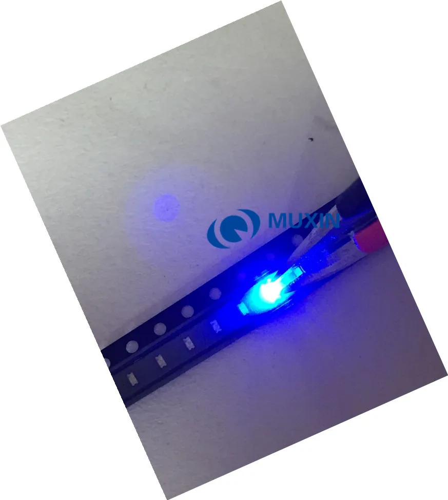 100 шт./лот маленькие синие лампочки 0603 SMD LED светоизлучающие диоды 460-470 nmбесплатная