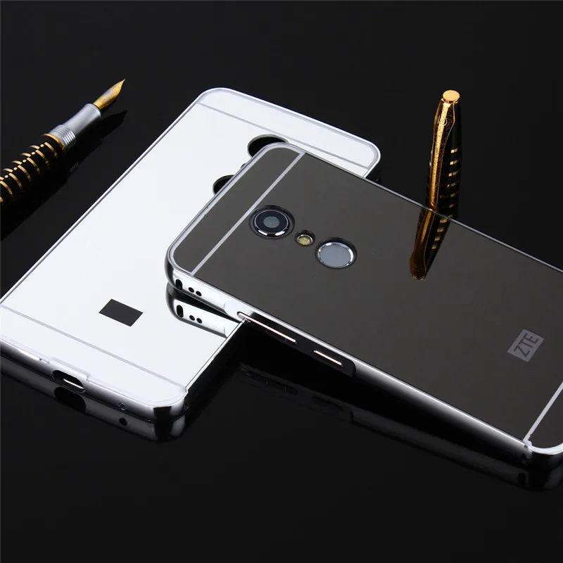 

ZTE Axon 7 2017 A2017 Case Mirror Plating Metal Frame with Back Cover Hard Case for ZTE Axon 7 2017 A2017 Phone Shell Cover