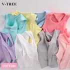 V-TREE футболка для девочек Футболка ярких цветов для девочек, хлопковые топы для мальчиков и девочек, детская трикотажная блузка одежда для малышей