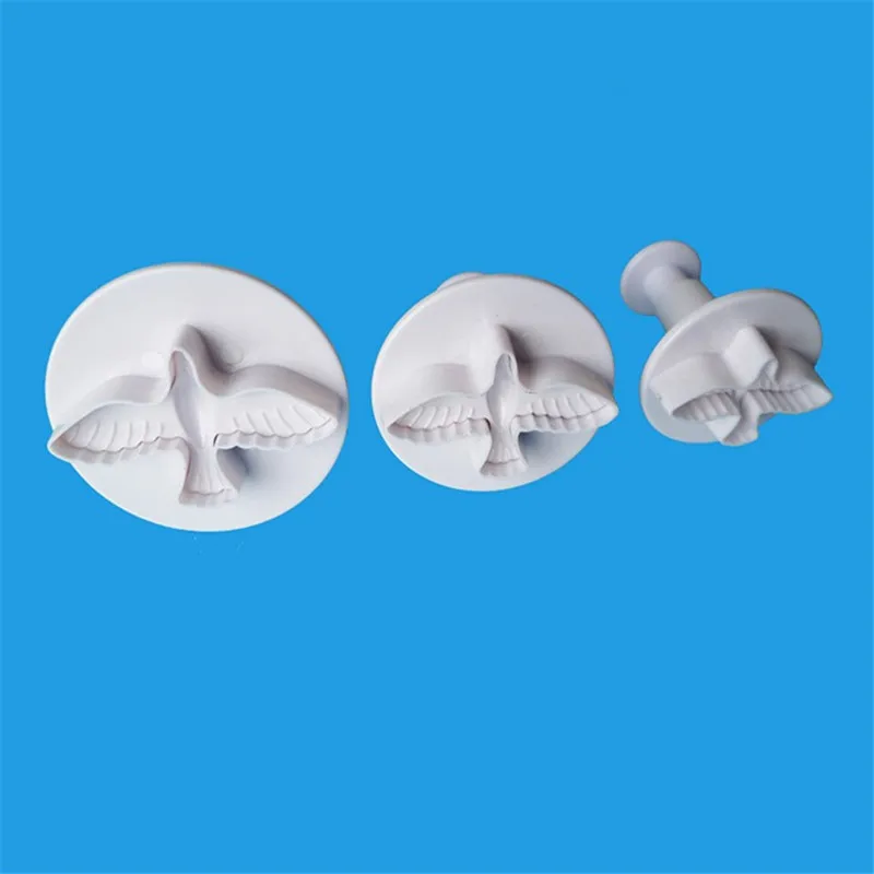 3 шт./компл. голубь нож для торта и печенья украшения тиснение форма мини тортов