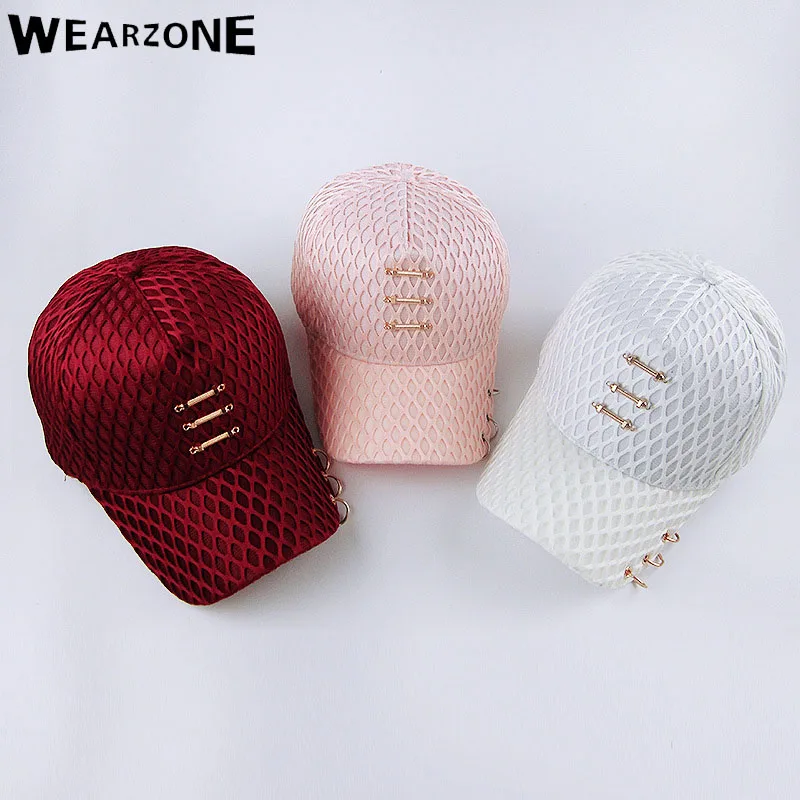 2017 Wearzone клетчатая Сетка Snapback шапки женские бейсболки кольцо хип хоп мужские