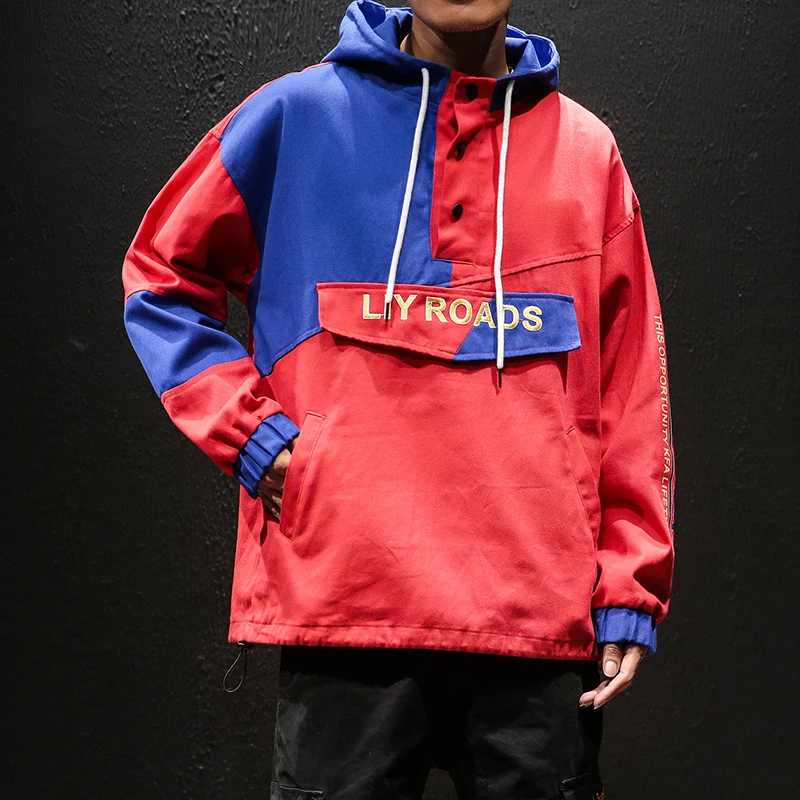 Размера плюс мужская повседневная куртка свободная ветровка с карманами спереди