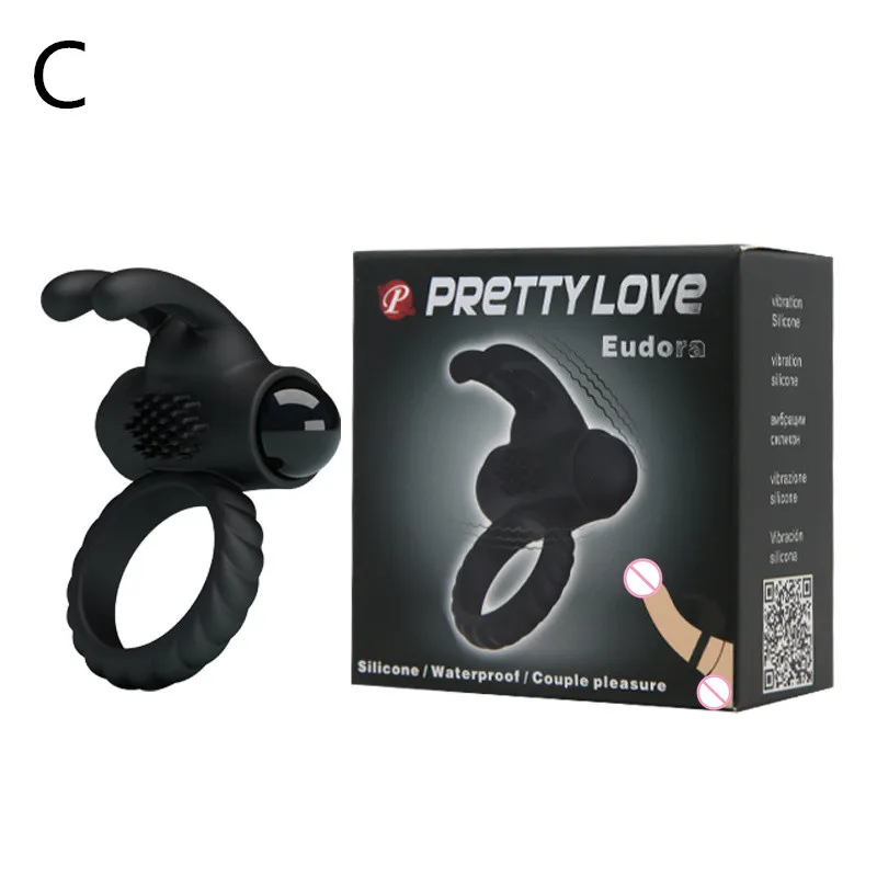Силиконовое вибрирующее кольцо для пениса PRETTYLOVE Кольца с задержкой Мужской