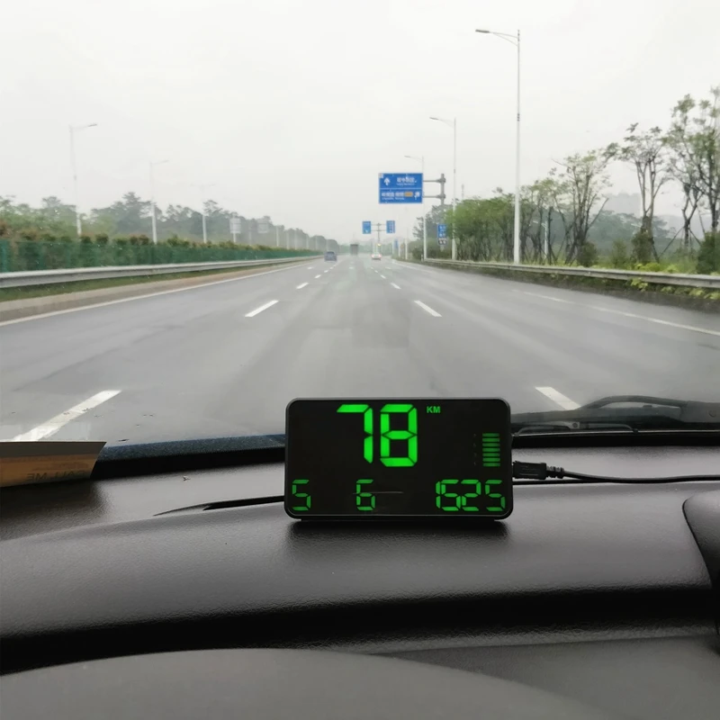 C90 C Спидометр Hud Дисплей автомобиля Hud с превышением скорости сигнализации время вождения Цифровые Автомобильные часы одометр