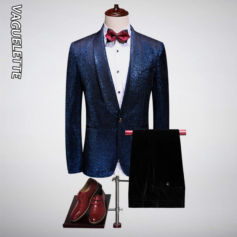 Хаки с воротником-шалью золотистый мужской костюм свадебные сценические