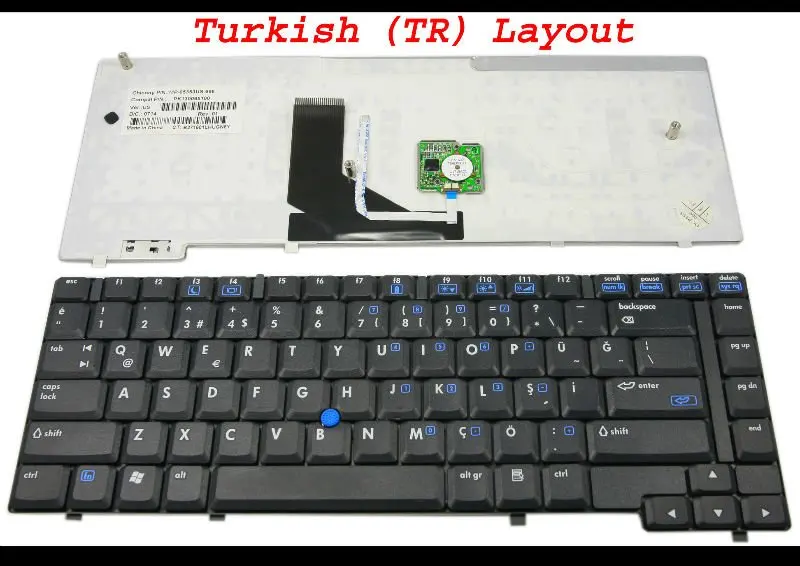 Клавиатура для ноутбука HP NC6400 nc 6400 черная Турецкая TR Версия-399946-141 | Компьютеры и