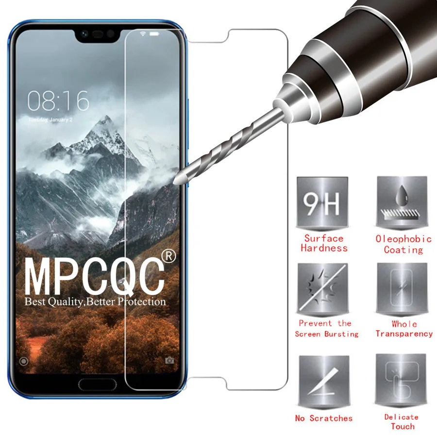 Взрывозащищенные Экран протектор для Huawei P20 Lite P10 плюс P8 2017 Pro Nova 4 3 3E 3i Y9 2018 Y5