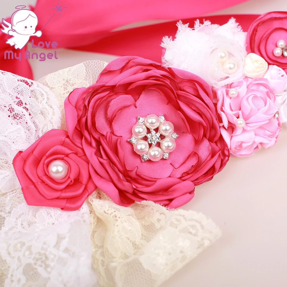 1 комплект для маленьких девочек пояс с цветочным узором и повязка на голову