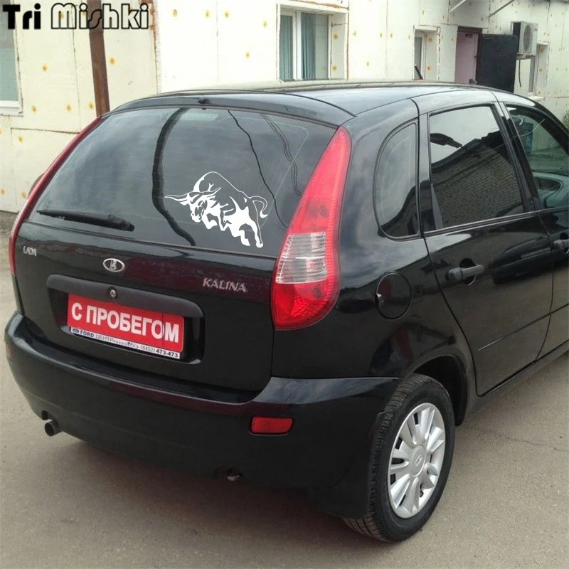 Tri Mishki HZX405 14.7*20см Прыгающий бык наклейки на авто автомобиль наклейка