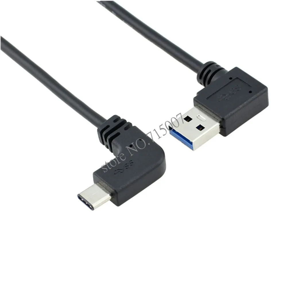 Угловой кабель USB 3 0 к 1 USB-C Type-C м фута 90 градусов левое и правовое направления